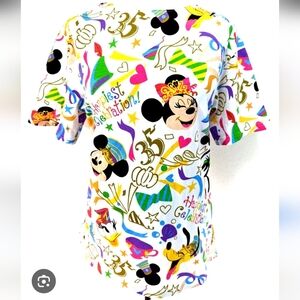 RARE Disney Tokyo Resort MICKEY & Friends CELEBRATION All Over Print T-Shirt S